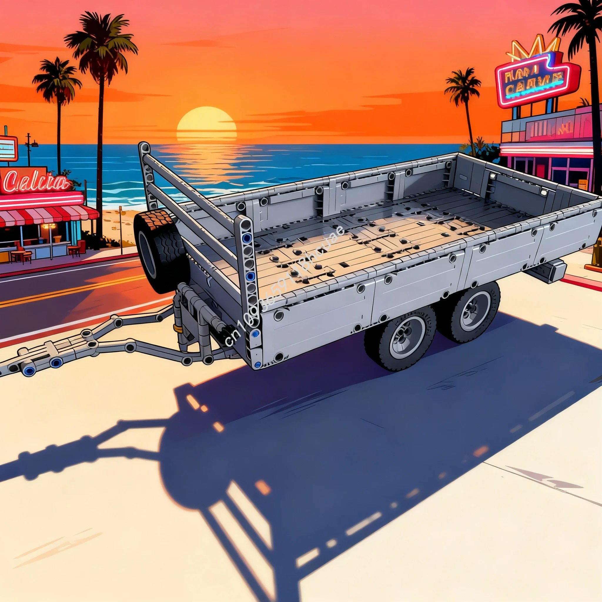 865 Pezzi MOC Rimorchio Ribaltabile Tecnico Modello Mercedes-Benz Blocchi da Costruzione Idea Regalo di Natale Giocattolo Educativo