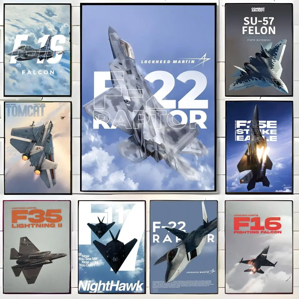 Cool and handsome Fighter Jet series Poster Wall Art Print Poster Decorative Mural Home Decor Gift Unframed