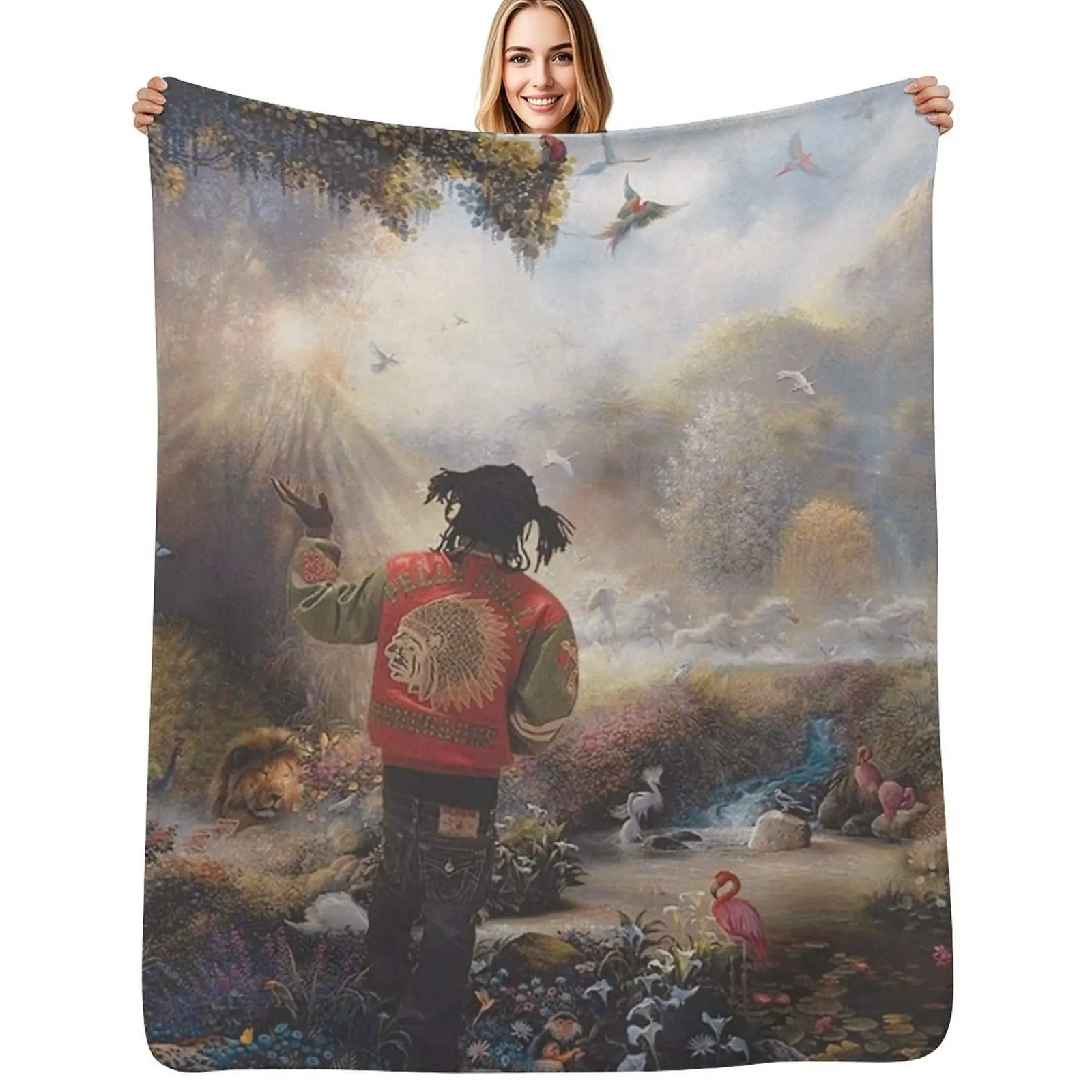 

Chief Keef Garden of Eden Throw Blanket Blankets Sofas Of Decoration Furrys Weighted Giant Sofa Blankets