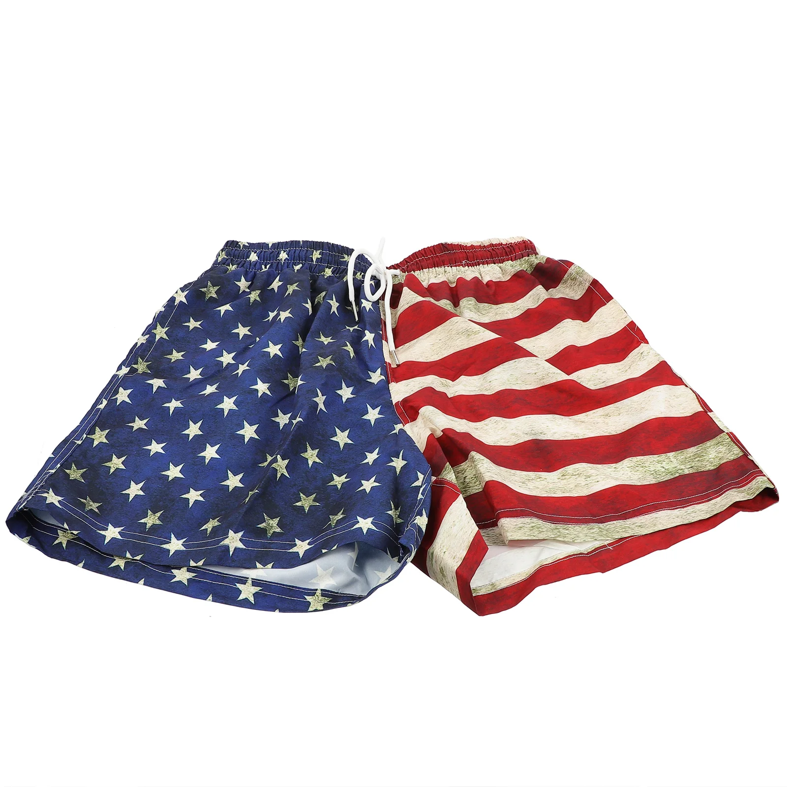 

1pcs 1 Pair Men'S American Flag Swim Trunks Quick Dry Beach Shorts For Swimming Surfing Fitness Outdoor Men Boardshorts