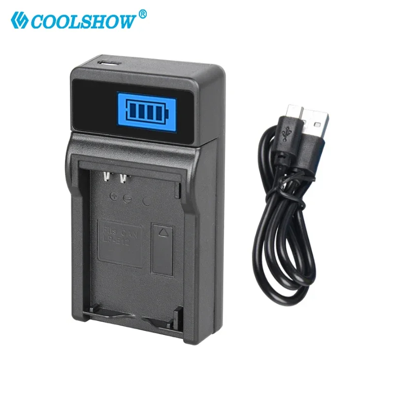 LP-E12 LP E12 Battery Charger for Canon Camera M100D Kiss X7 Rebel SL1 EOS M10 EOS M50 DSLR LCD Dual USB LPE12 Charger