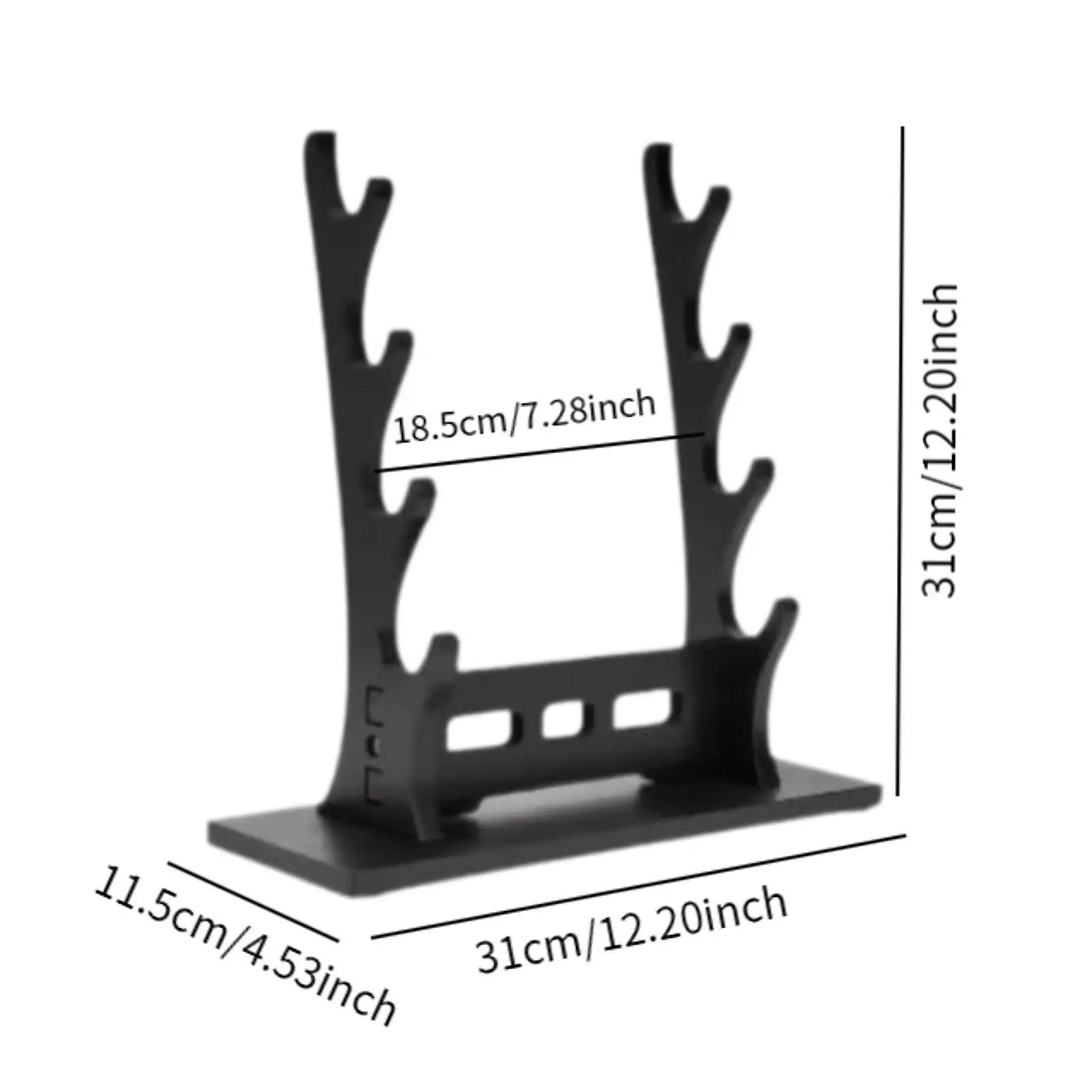 Wooden Sword Stand Display Rack for Samurai Wakizashi Tanto Holder Desktop Organizer for Men Martial Arts Collection Home Decor