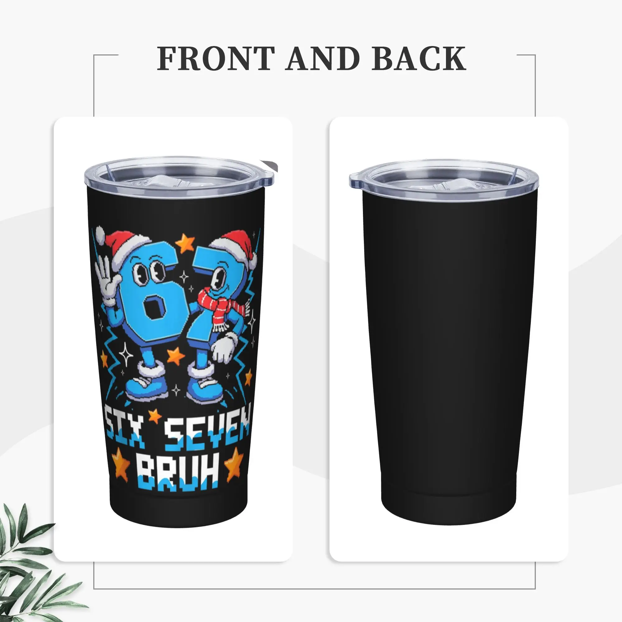 Stainless Steel Tumbler 67 Six Seven 5995147891.1555 Coffee Mug  Leakproof Hot Drinks Car Mugs Driving Water Bottle