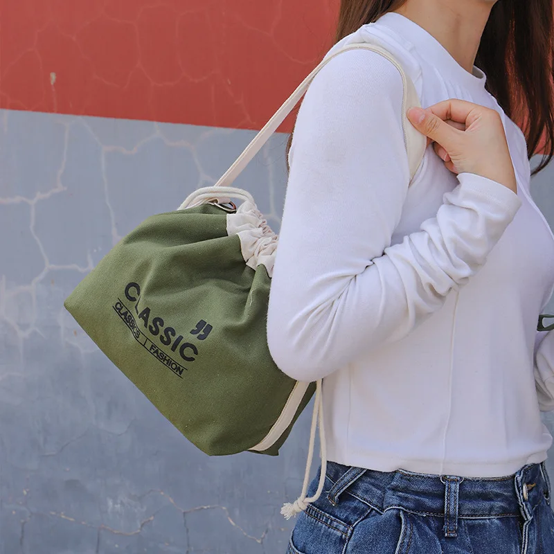 Japanische Lunchtasche aus robustem Canvas für die Arbeit, hält Speisen warm und frisch, tragbar für Studenten, multifunktionale Tragetasche. – Detail 5
