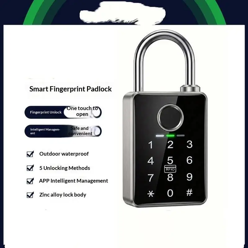 Waterproof Padlock Electronic Lock Keyless Unlock Heavy Duty Padlock For Home House Warehouse Garage