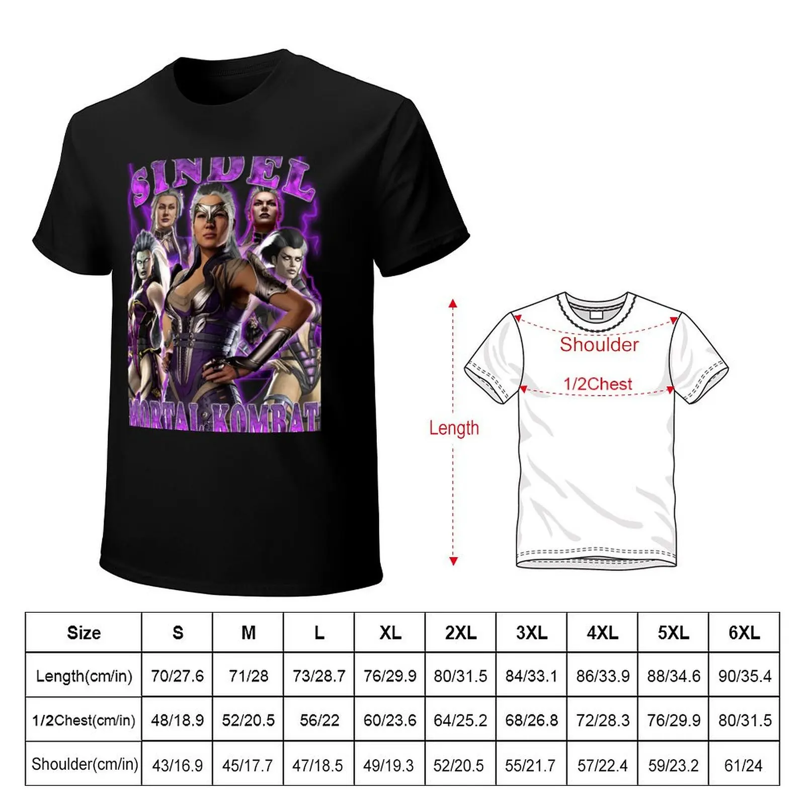 Mortal Kombat 1 - Sindel MK T-Shirt korean fashion customs men workout shirt