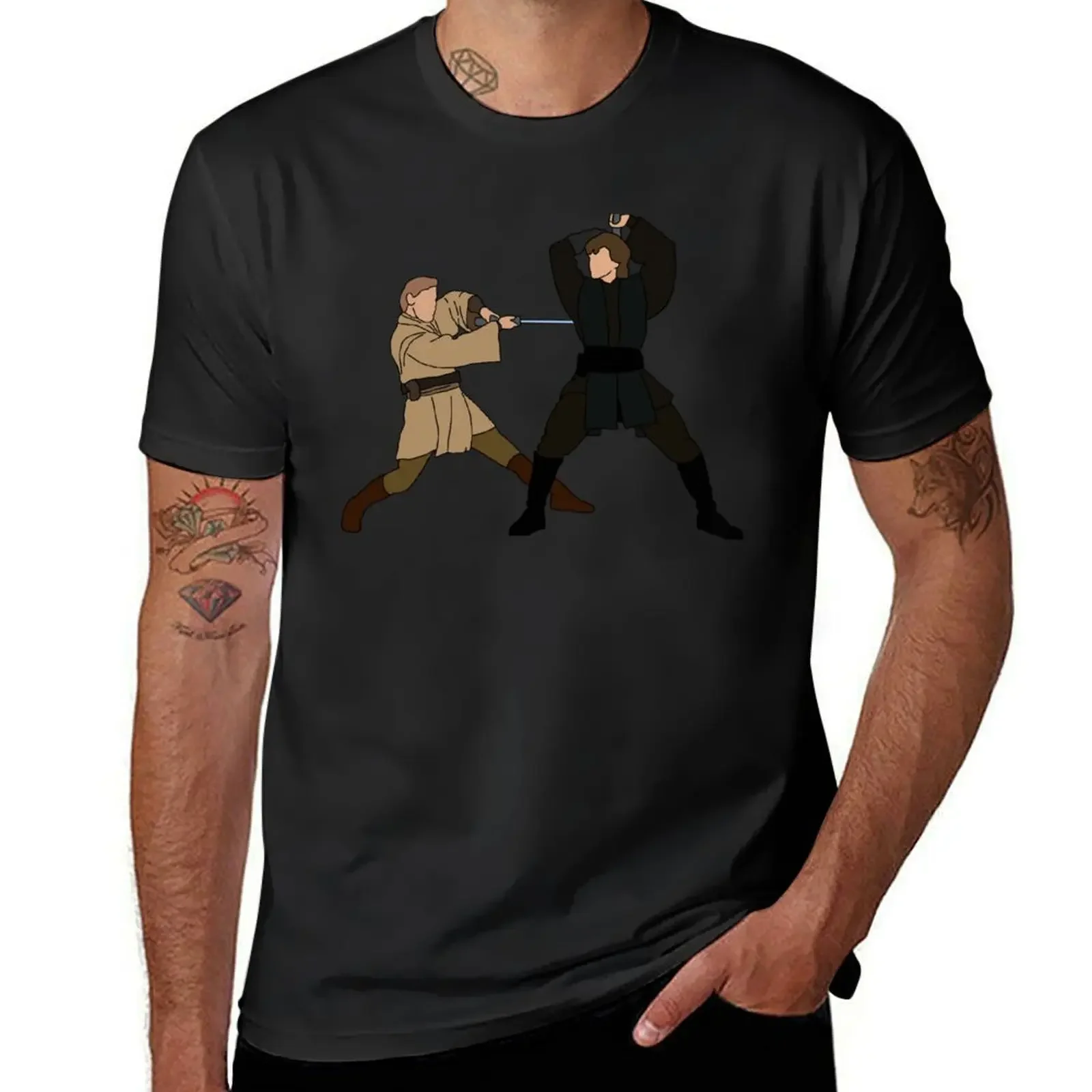 

Anakin and Obi Wan T-Shirt customs graphics designer shirts Blouse mens vintage t shirts