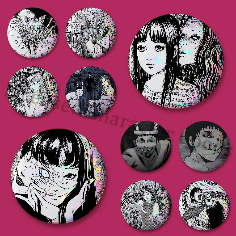 Badges Round Itabag Decoration IP Peripheral Products 58mm 44mm 32mm 75mm 25mm Mini J-JunjiES Horror I-ItoES