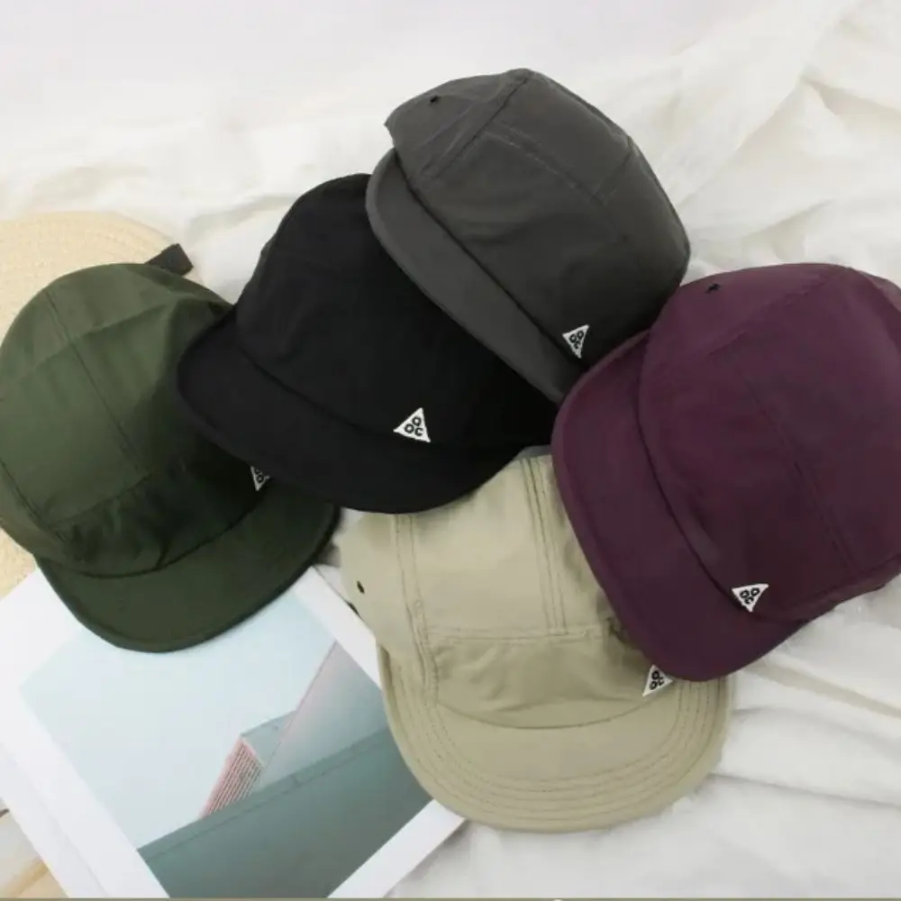 Retro Short Brim Camping Hat Quick-Dry Soft Sun Hats Adjustable Baseball Cap Spring Summer