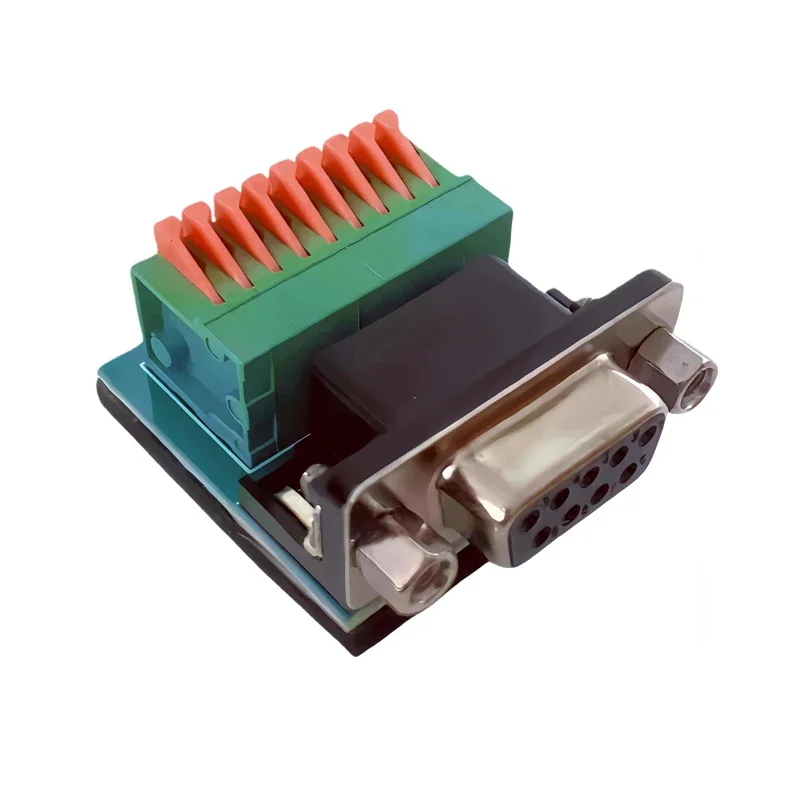 Solderfree DB9 RS485 RS422 سلك موصل 9PIN الاتصال السريع محول طرفي DB9 ذكر أنثى خالية من لحام رئيس مشترك محول