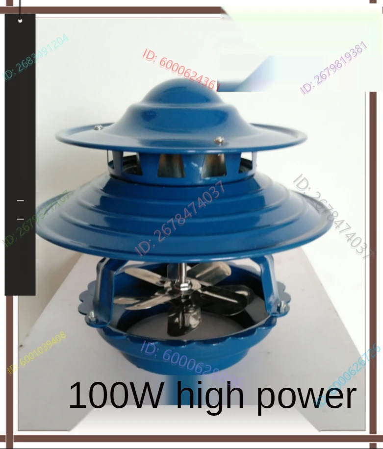 

100W 8 Blades Motor Chimney Fan High Power Thickened Cast Iron Base Induced Draft FanDustproof Durable Chimney Fan Cast Iron