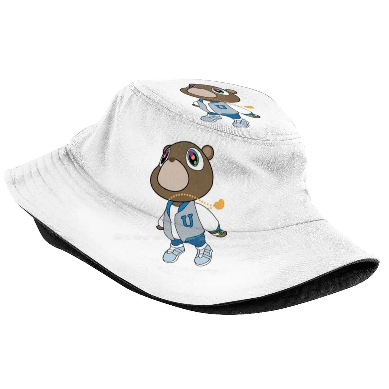 Kanye West Graduation Bear Sun Cap Fisherman Hat Bucket Hats Graduation Bear Kanye Bear Kanye West Bear The College Dropout