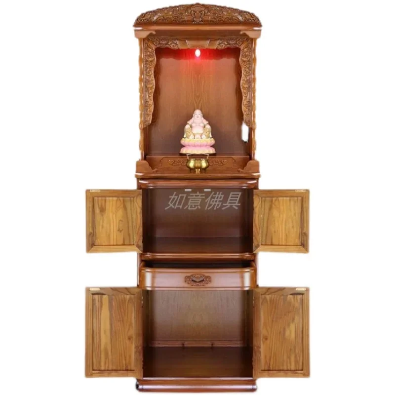 Buddha Shrine Altar Household Worship Shrine Clothes Closet Economical God of Wealth Worship Table God Cabinet