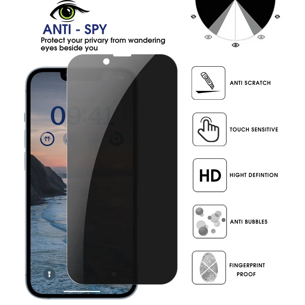 Anti-spy tempered glass for xiaomi mi 10t pro 5g protective glass screen protector on xiaomi10t 10 t t privacy glass