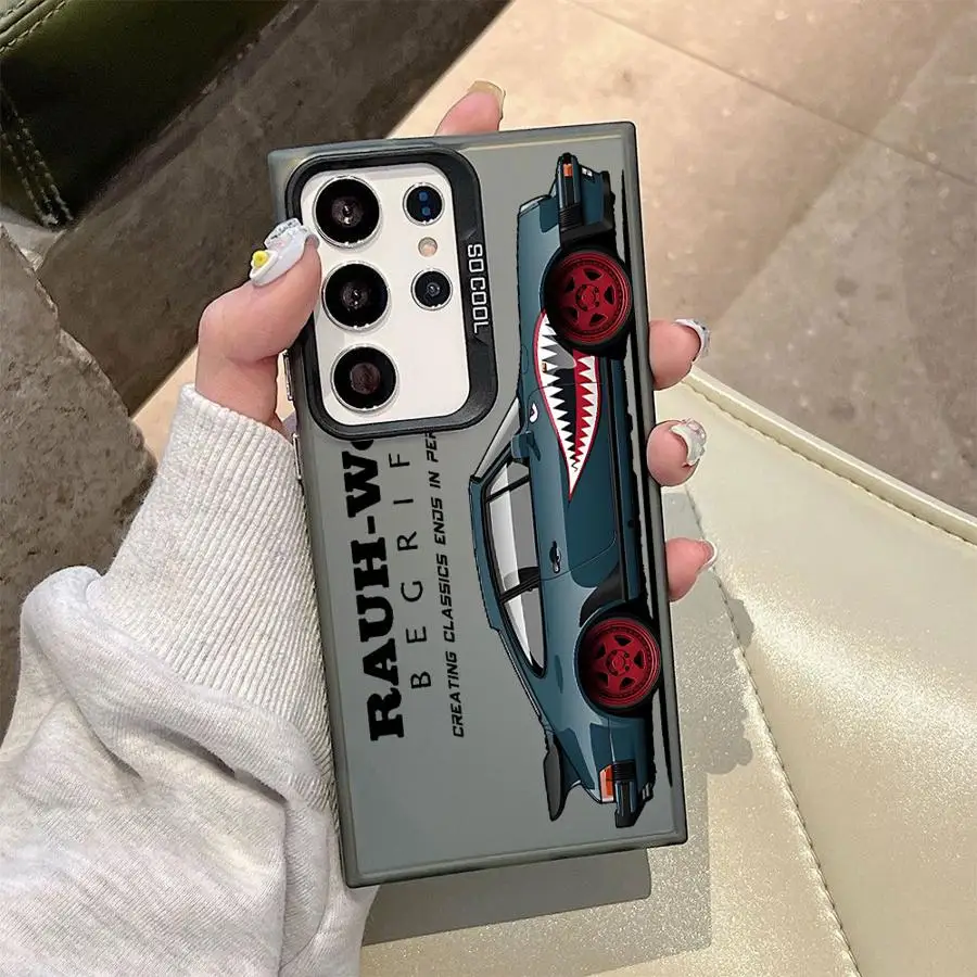 Casing Ponsel Mobil Drift JDM Jepang untuk Samsung Galaxy S21 S25Plus S24Ultra S22 Ultra S23 S20 FE Note 20 Ultra S24 FE S25 Lembut