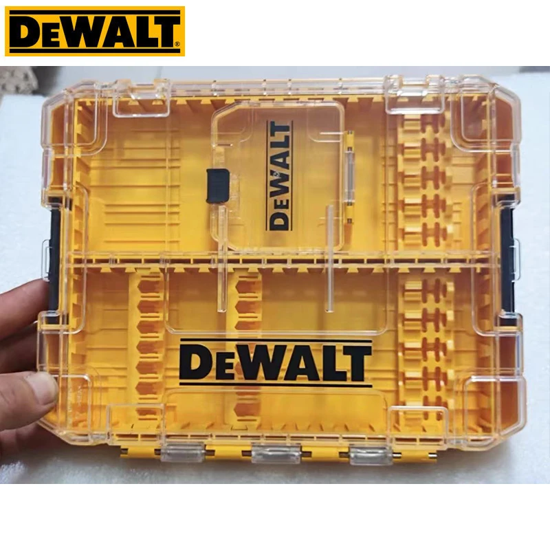 DeWalt-オリジナルのツールボックス,タフケース,小さなミディアムパーツ,ストレージドリルビット,積み重ね可能な組み合わせ,ツールキット