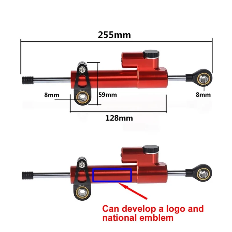 FOR CFMOTO 450SR 2023 2024 Steering Damper Applicable Motorcycle Steering Stabilize Damper Bracket Mount Modified Accessories