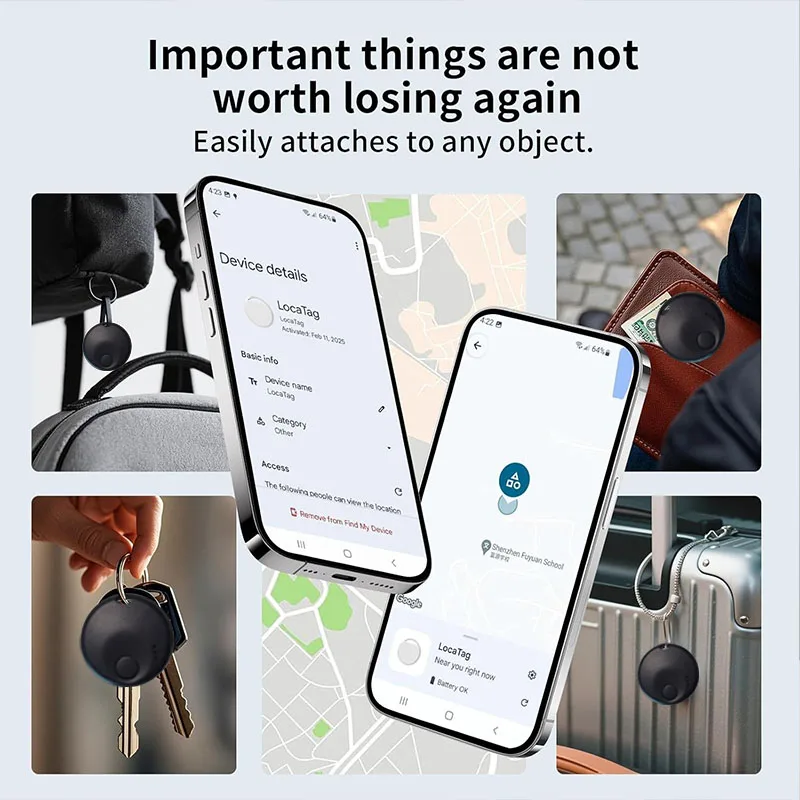 

Smart Anti-Loss Bluetooth Mini GPS Tracker For Google Find My Device Portable Locator Kids Elderly Car Key Loss Prevention