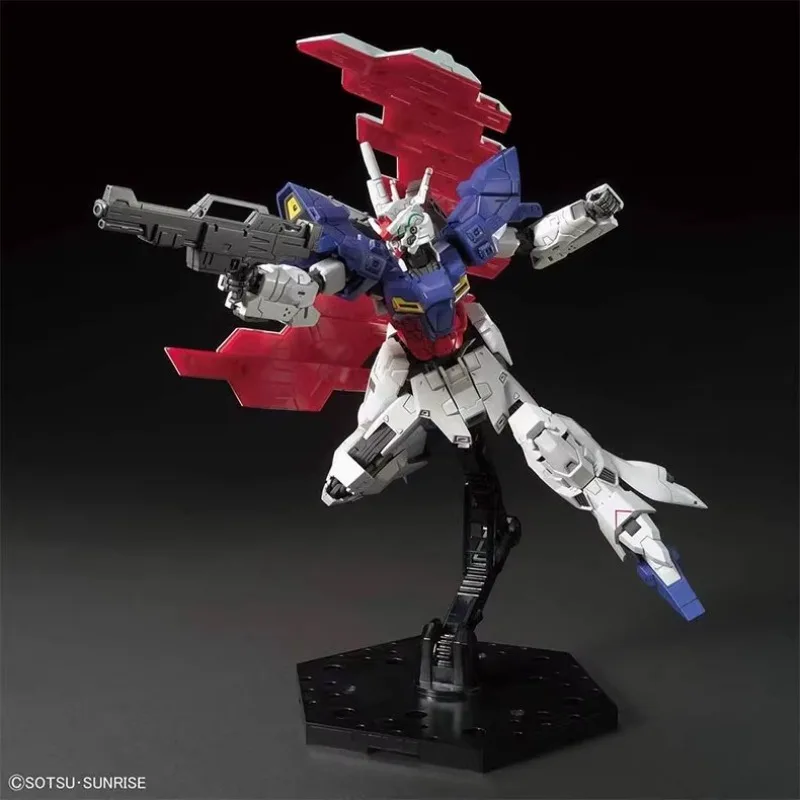 Na Stanie BANDAI Oryginalny HG 1/144 AMS-123X-X MOON GUNDAM Figurka Anime Model do Składania Zabawka Kolekcjonerska Ozdoby Prezent Dla Dzieci Chłopca