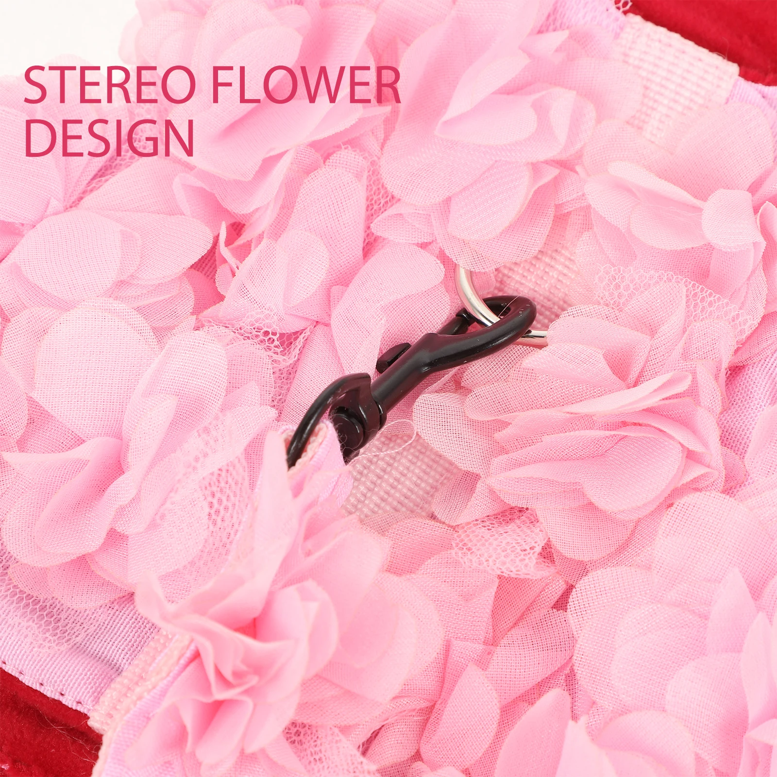 

1Pcs Flower Dog Traction Rope Breathable Adjustable Chest Strap Size M for Small Medium Dogs Pet Supplies Dog Traction Rope