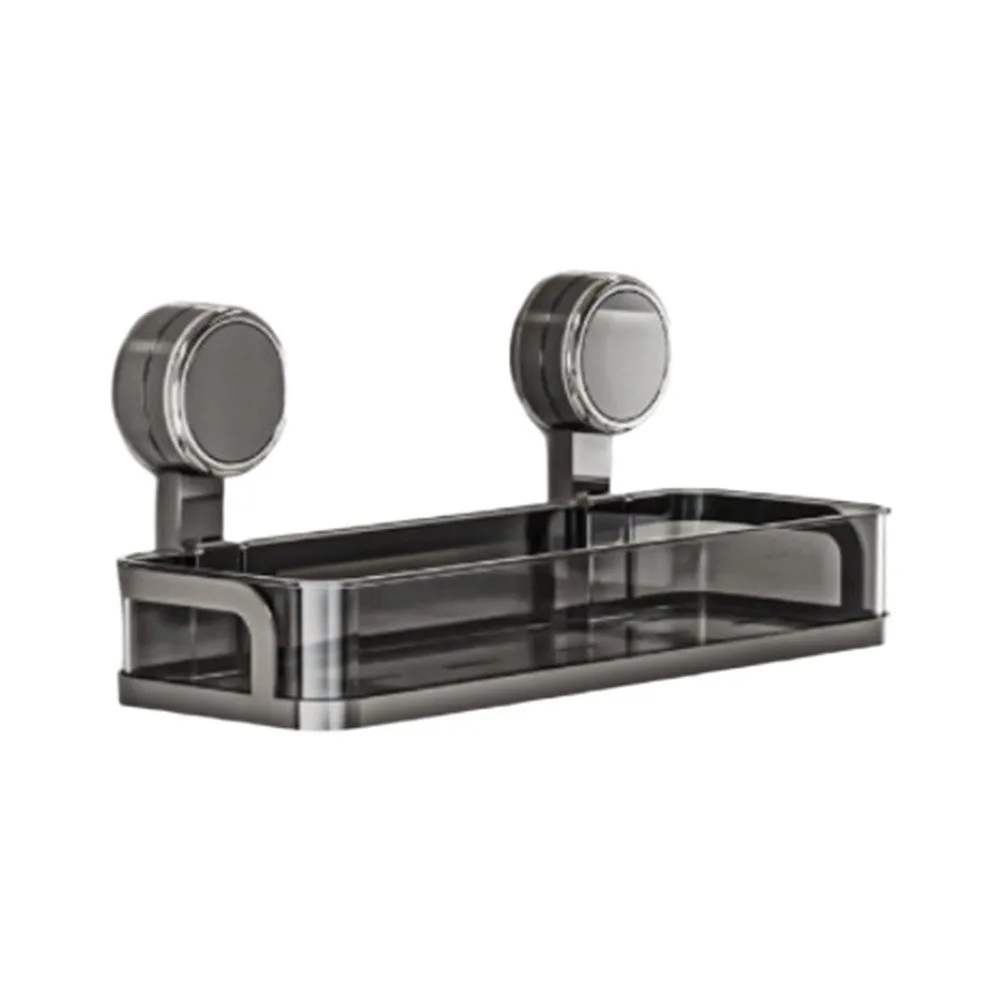 Easy Install Wall Mounted Shower Shelf Strong Suction Cup Design Supports 10KG Rustproof PET ABS Construction 30x10.7x4.8cm