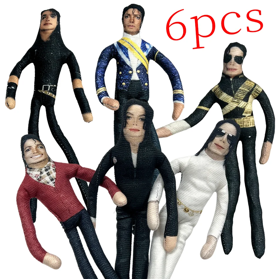 Hot Sale Michael Jackson Soft Stuffed Plush Doll Twistable Movable Joints Collectible Figurine Pop King Fan Gift Home Ornament