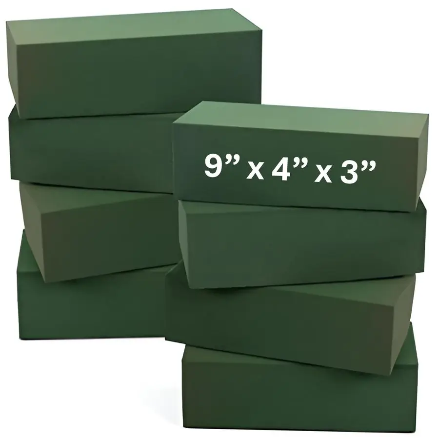 

Foam Blocks 8 Pack Large Green Flower Foam Bricks 9 x 4 x 3 for Fresh amp Artificial Flowers, Wet or Dry Floral Arrangement Supp