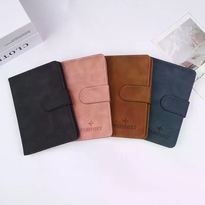 PU Leather Passport Holder/ticket Holder, Lightweight And Portable, Multi-slot Storage Design, Passport Book Travel Wallet