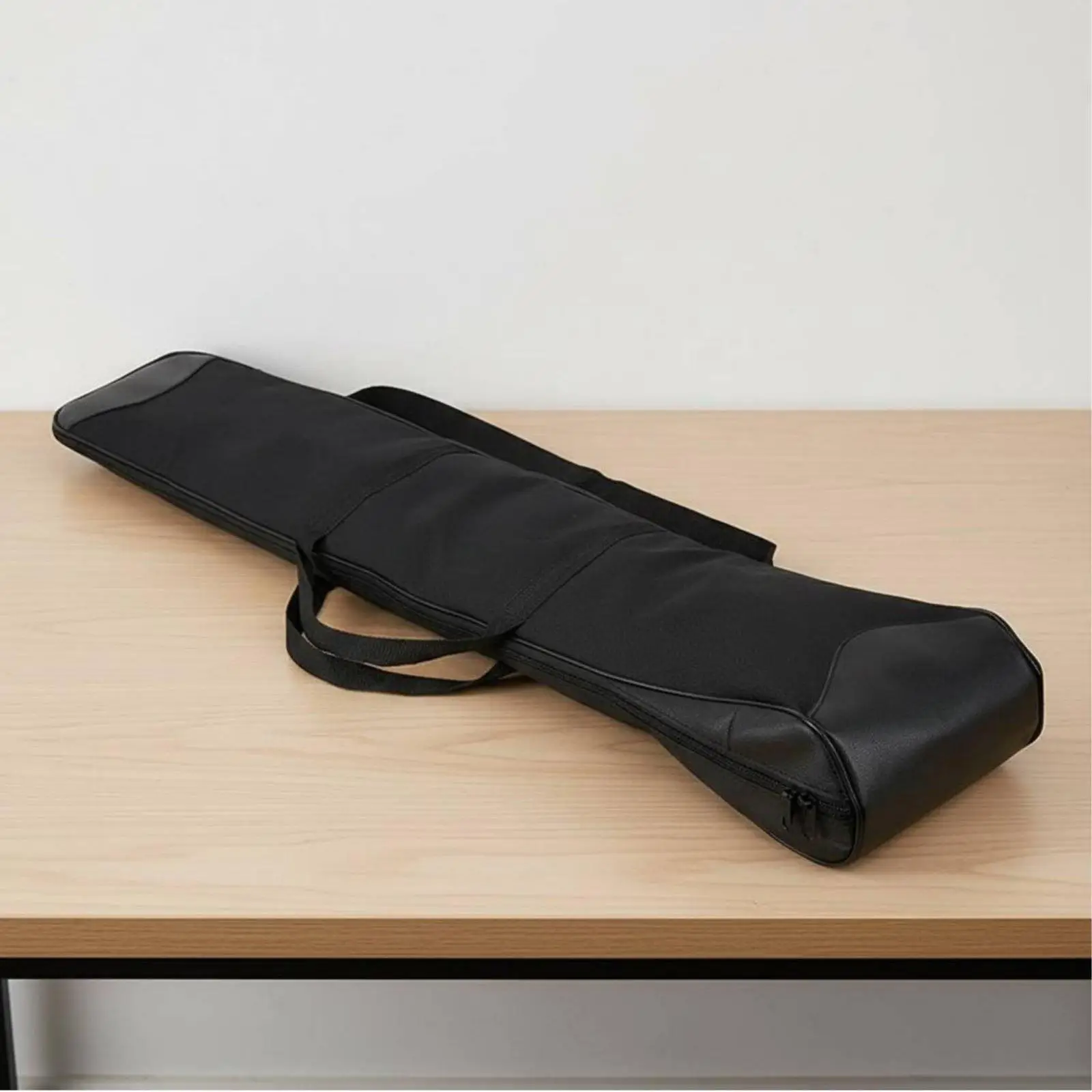 Padded Erhu Bag for Chinese Violin Oxford Cloth and PU Leather Durable Case with Two Zipper Side Opening Design