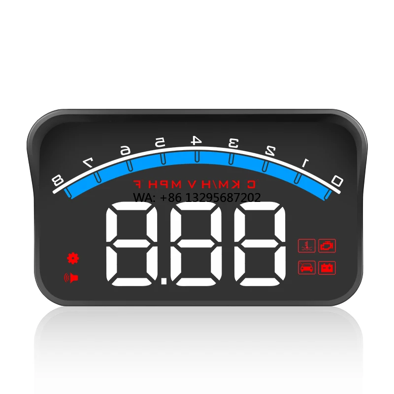 

M6s 2 Digital Speedometer Head up Display Vehicle Speed RPM Water Temperature Alarm HUD Car Accessories