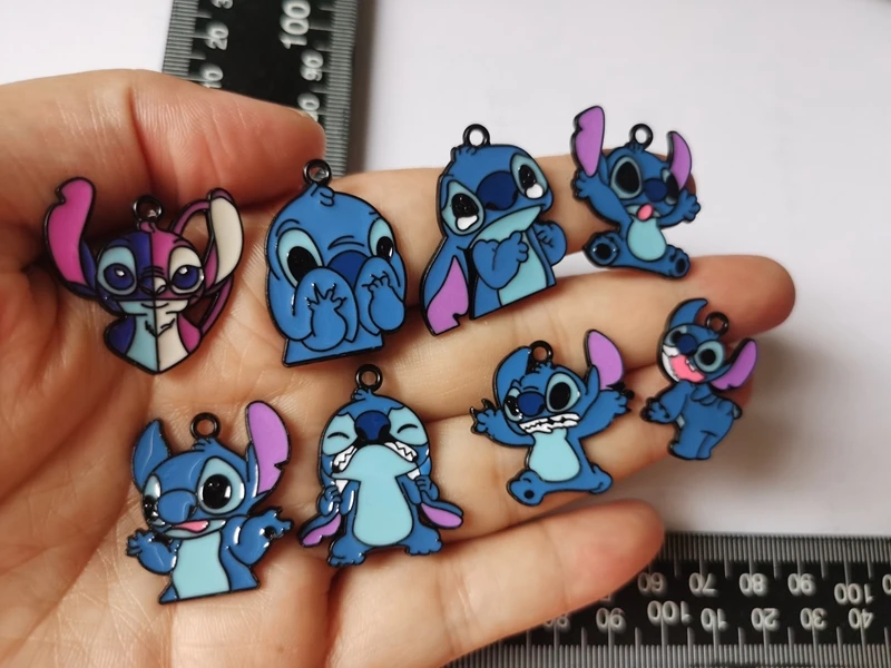 10 Pcs Disney stitch Pendants Charms  Jewelry Making  Earrings Pendants Necklaces Bracelets DIY Accessories