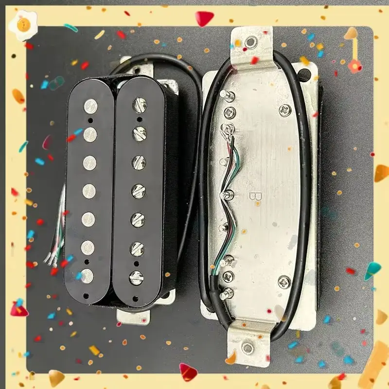 

Alnico 5 7-String Electric Guitar Humbucker Pickup Coil Splitting Pickup N-8.8K/B-14.2K Black Guitar Parts