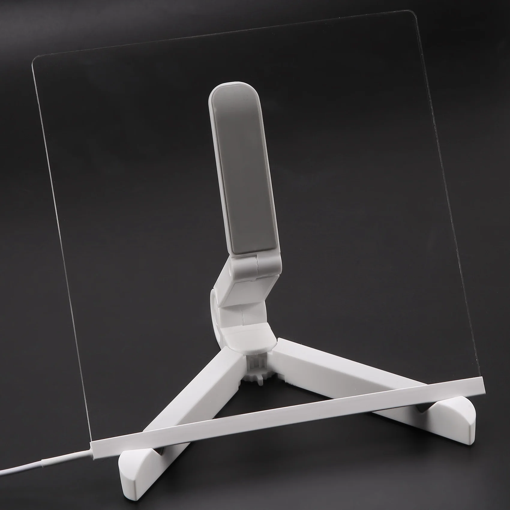 A34M-LED 아크릴 메시지 보드 라이트 USB 발광 드로잉 보드 메모 브래킷 포함 어린이 선물, 20X20CM