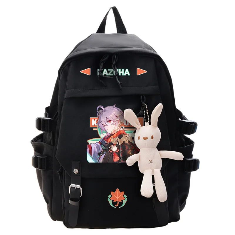 Genshin Impact Student School Bag Backpack Cosplay Klee Xiao Morax Kazuha Hu Tao Barbatos Cartoon Bookbag Laptop Travel Rucksack