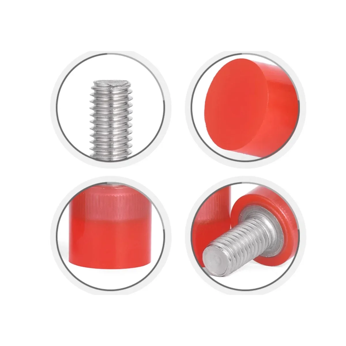 

Polyurethane Coated Screw 50A Stainless Steel Rod Buffer Anti-Collision Shock-Absorbing Coated M3-M16