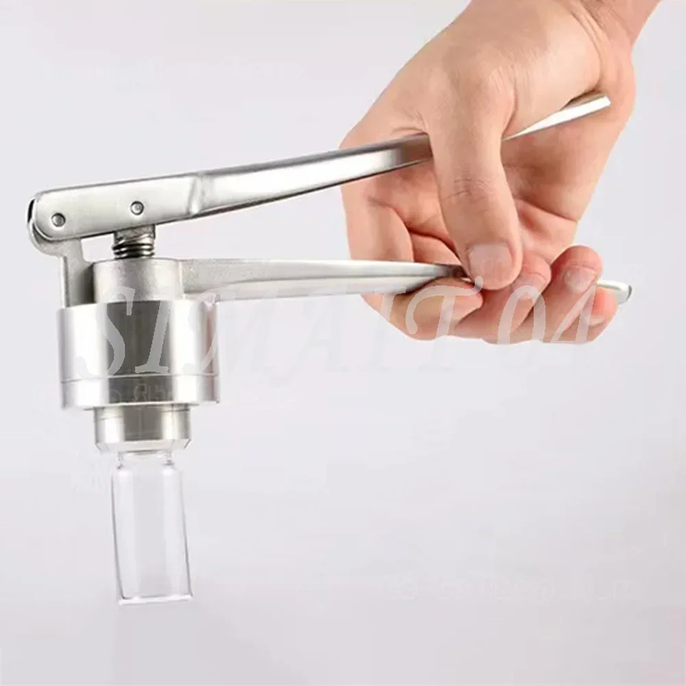 

11mm-32mm Manual Vial Sealer – Stainless Steel Handheld Crimper & Perfume Bottle Flip-Off Capping Tool