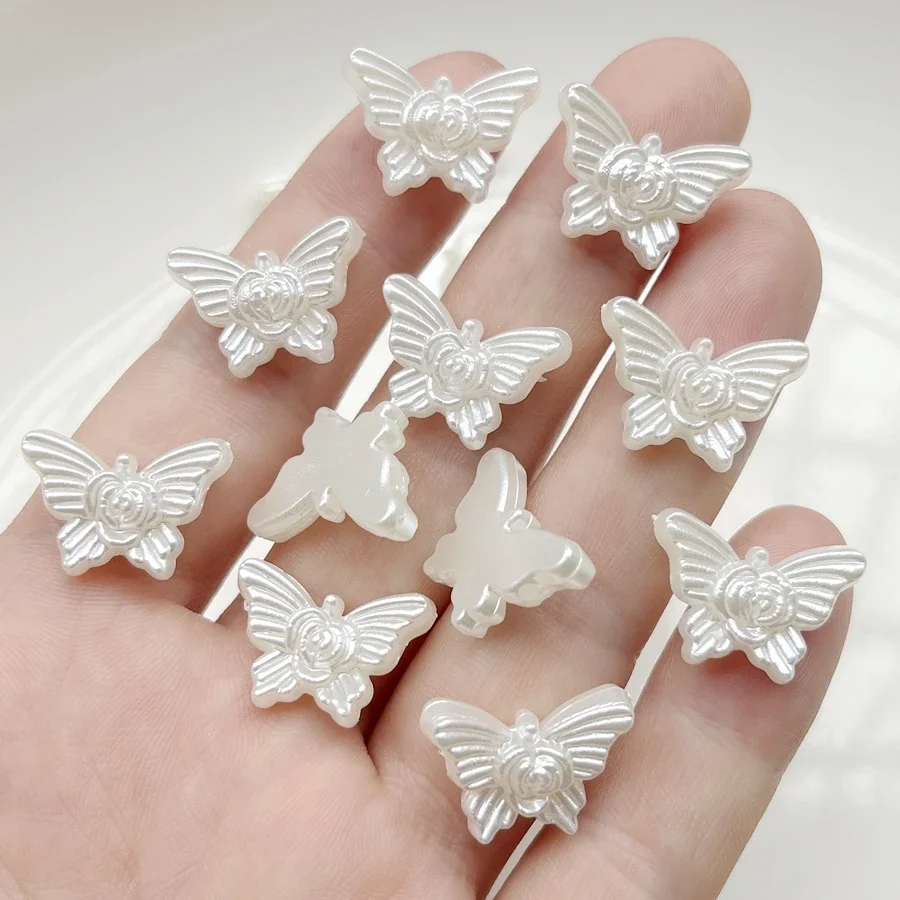 30pcs butterfly beads suitable for jewelry bracelets, hair accessories, DIY decorative accessories, flower butterfly beads