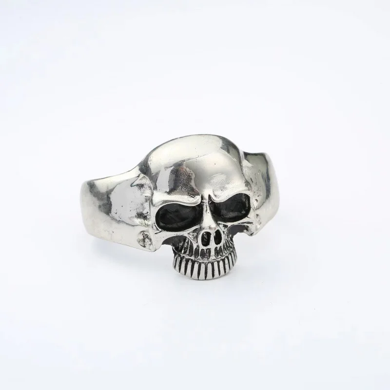 Highly sought-after, super-sized male skull open-style wristband