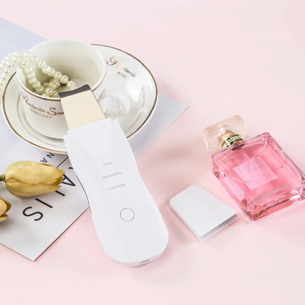 Professioneel Geen ultrasone gezichtshuidscrubber Ion Diepe gezichtsreiniging Peeling Oplaadbaar huidverzorgingsapparaat Schoonheidsinstrument