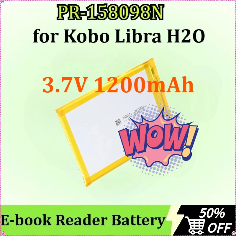 

For Kobo Libra H2O Newly Upgraded PR-158098N 3.7V 1200mAh E-book Reader Battery Rechargeable High-Capacity Replacement