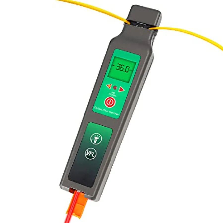 

【New model】Optic Fiber Identifier VFL LED Light OFI Live Fiber Optical Cable Identifier Detector Tester 900-1650nm SM and MM OF