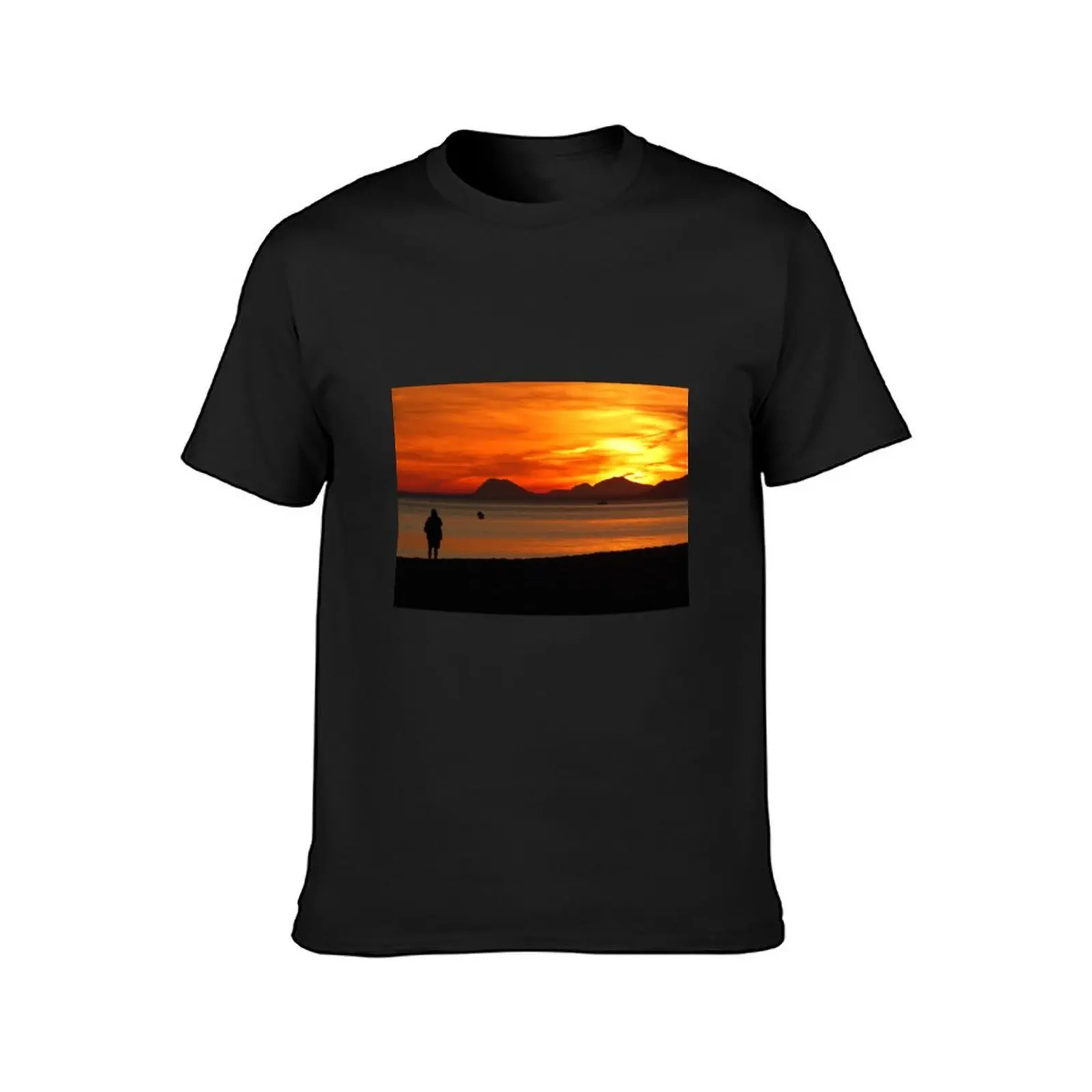 Benidorm Sunset Costa Blanca Spain T-Shirt Short sleeve tee funnys plus size tops t shirt for men