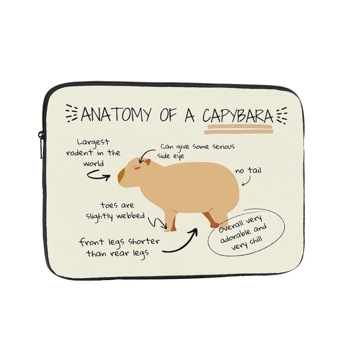 

Anatomy Of A Capybara Laptop Sleeve Cover Bag 10 12 13 15 17 Inch Notebook Bag Sleeve Tablet Shockproof Case Bag