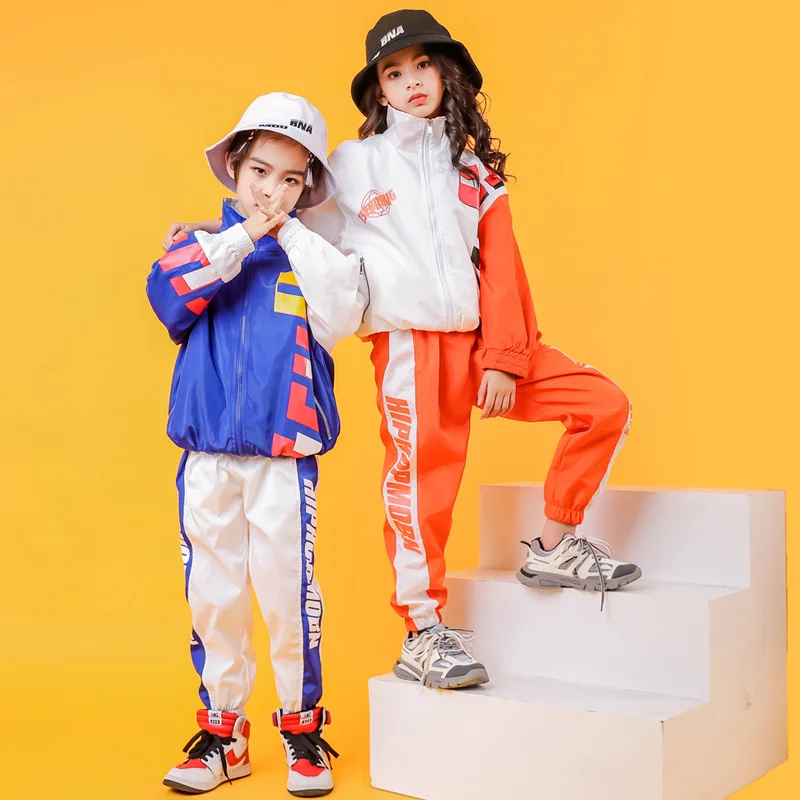 Vêtements de danse pour enfants, T-shirt et pantalon de salle de Rh, Costumes Hip Hop Jazz pour filles et garçons, Vêtements de scène de fête, Costumes de compétition de phtaline