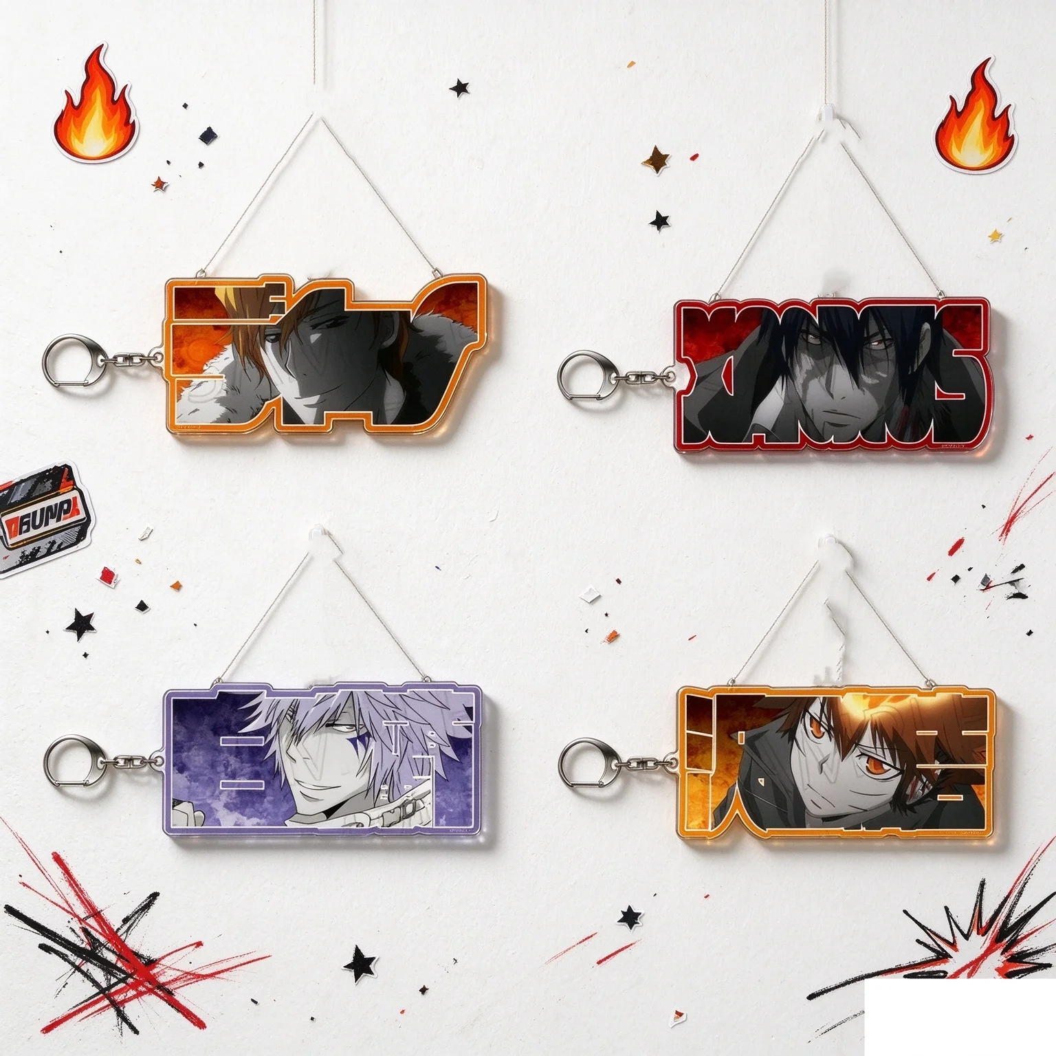 New Style 6cm Anime Katekyo Hitman Reborn! Acrylic Stand Figure Display Anime Keychain Goods Desk Decoration Ornament Accesorios