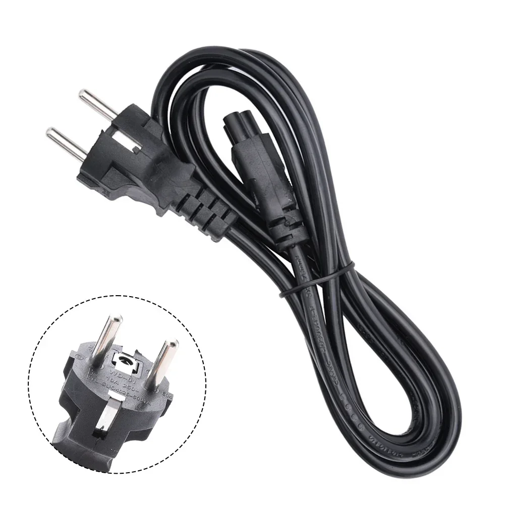 Pulg EU Charging Cable Wire Accessories Black Core Input Current 10A Outdoor Size 140cm Voltage 250V High Quality