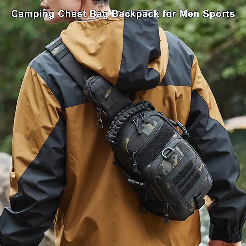 Mochila táctica multifuncional para hombre, bolsa de pecho multiusos para senderismo al aire libre, ciclismo, pesca, montañismo, Safar L0S4