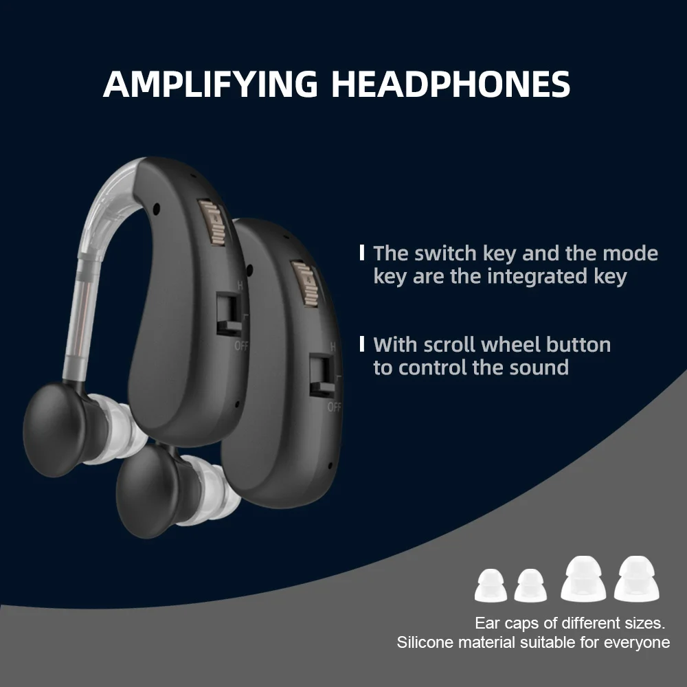 

Наушники с усилением 2PSC и усилителем звука для похудения, доступны с регулируемым объемом