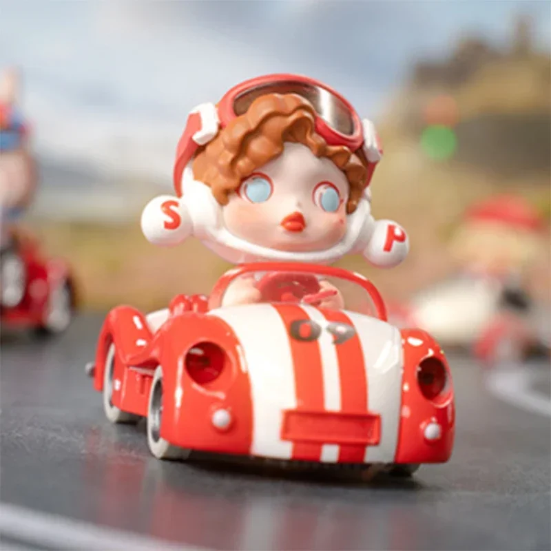 POP MART POPCAR Super Track Series กล่องสุ่มของเล่น ตุ๊กตาอนิเมะน่ารัก แอ็คชั่นฟิกเกอร์ กล่องปริศนาเซอร์ไพรส์ ของขวัญสำหรับเด็กผู้หญิง