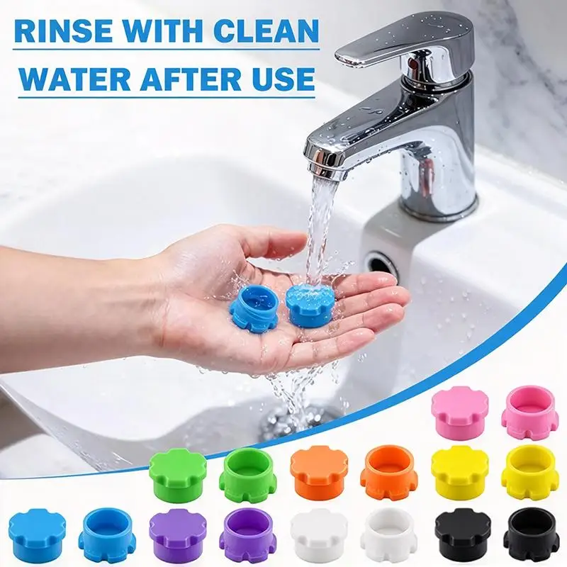 8Pcs/Set Silicone Peptide Vial Protective Caps, Reusable Dust-Resistant Lids for Insulin Bottles